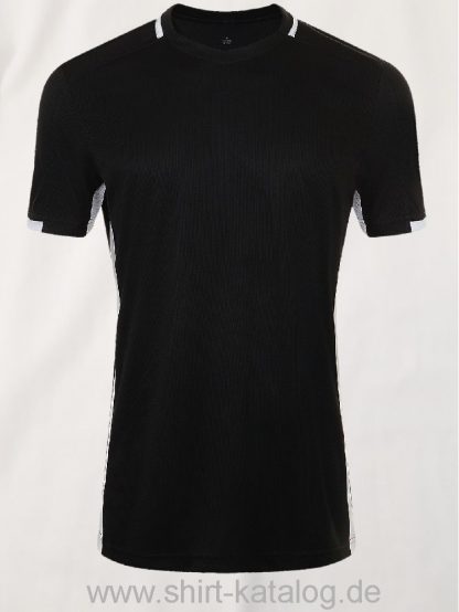 10183-Sols-Classico-Contrast-Shirt-Schwarz-White