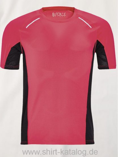 11516-Sols-Men-Short-Sleeve-Running-T-Shirt-Sydney-Neon-Coral