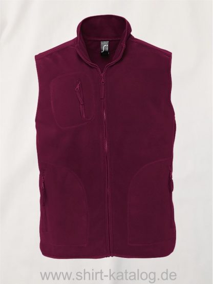 12691-Sols-Fleeceweste-Norway-burgundy