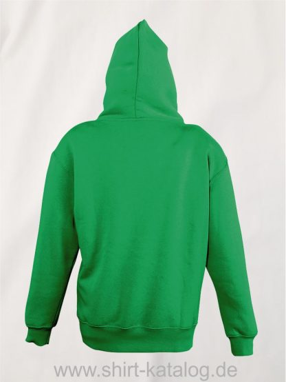 16853-Sols-Kids-Hooded-Sweat-Slam-kelly-green-back-view