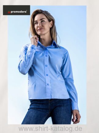 6315-26071-Peomodoro-Women`s Poplin Shirt Long Sleeve