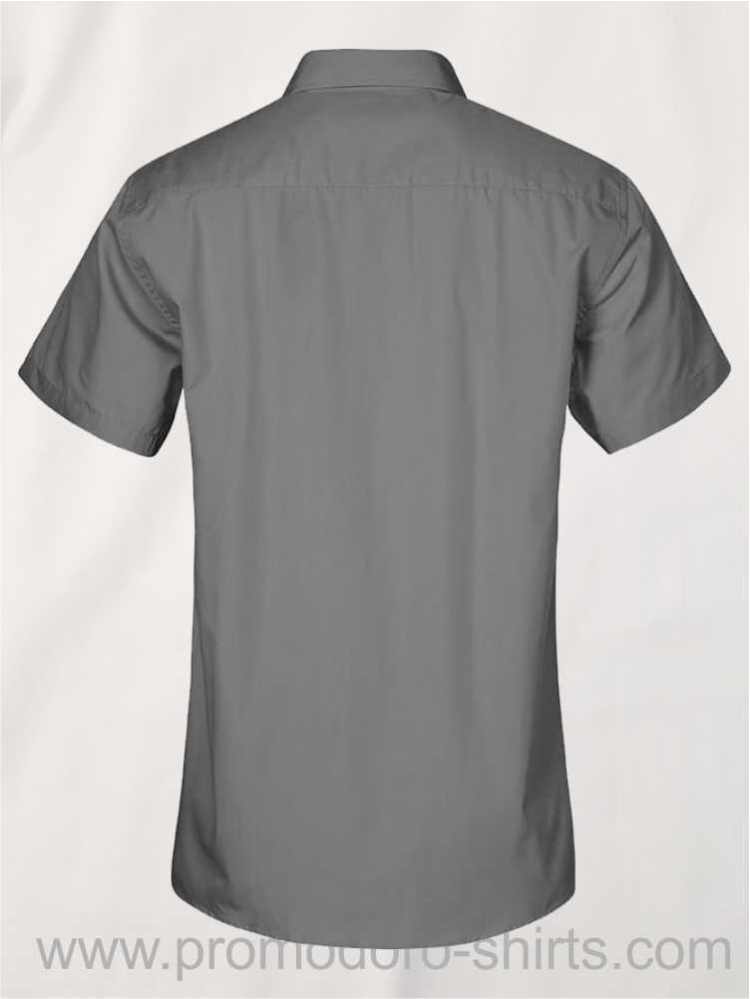 Men`s Poplin Shirt Short Sleeve-6300 – Bild 2