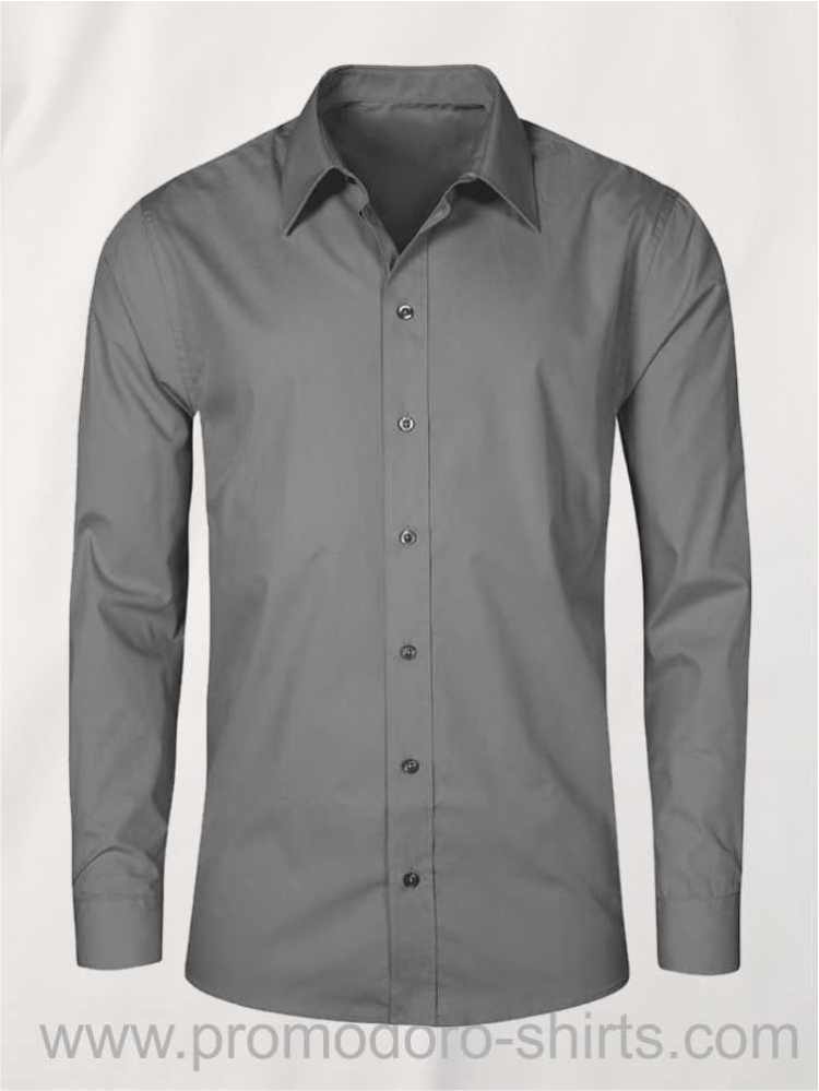 Men`s Poplin Shirt Long Sleeve-6310 – Bild 5