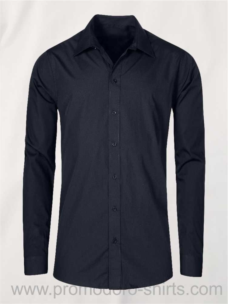 Men`s Poplin Shirt Long Sleeve-6310 – Bild 7
