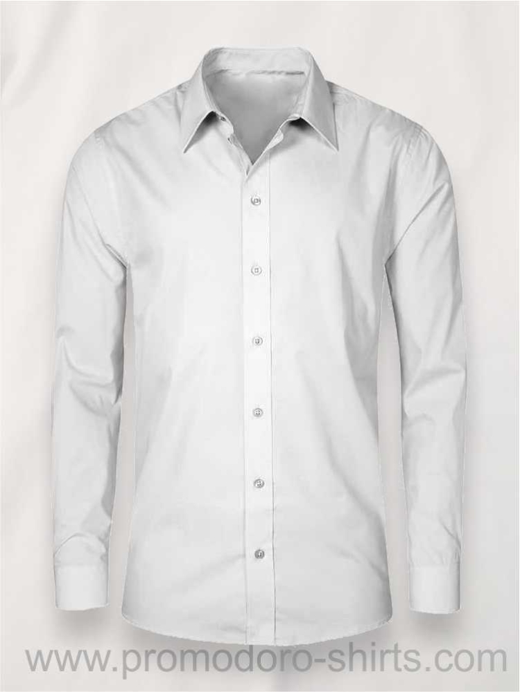 Men`s Poplin Shirt Long Sleeve-6310 – Bild 4