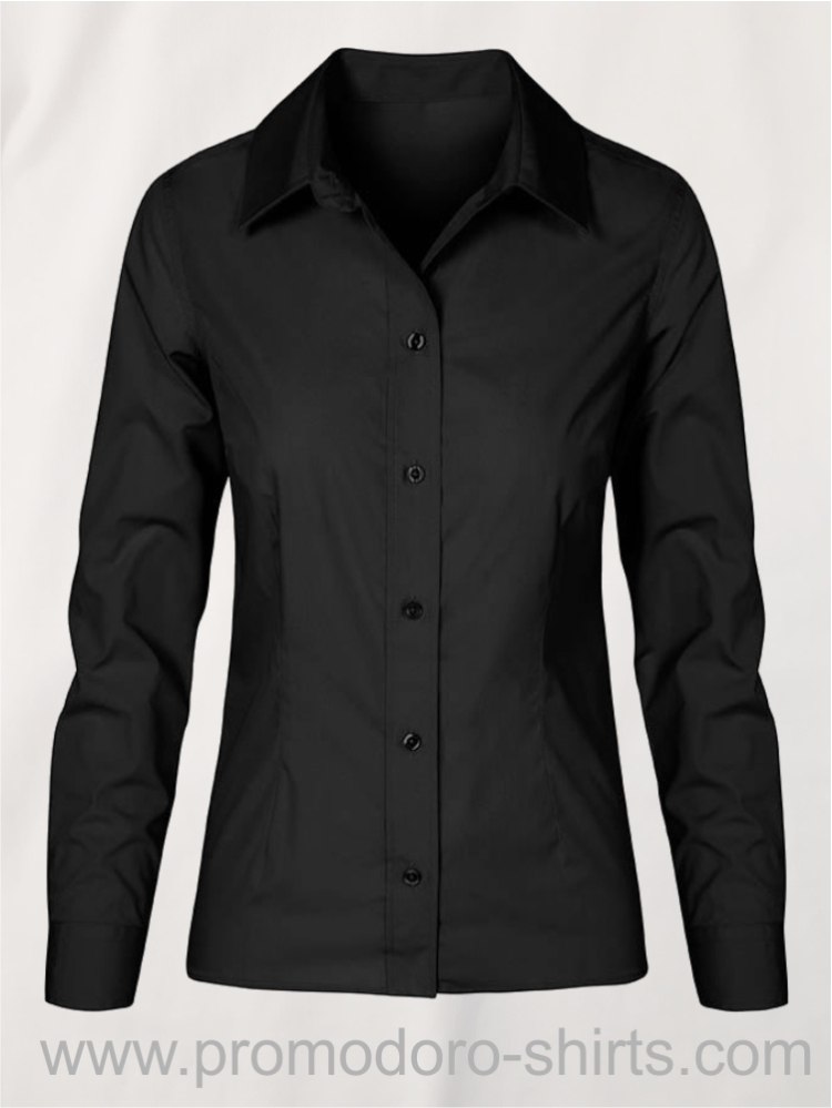Women`s Poplin Shirt Long Sleeve-6315 – Bild 5