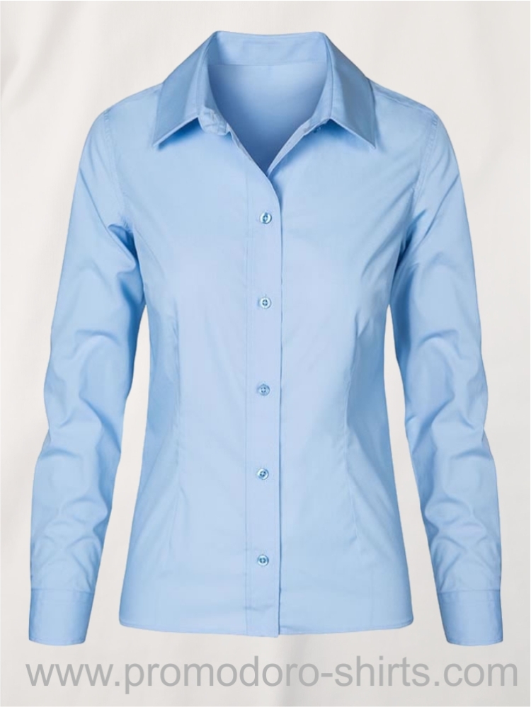 Women`s Poplin Shirt Long Sleeve-6315 – Bild 6