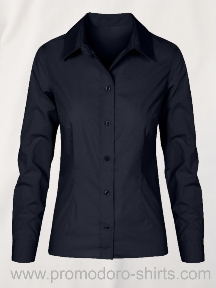 Women`s Poplin Shirt Long Sleeve-6315 – Bild 7