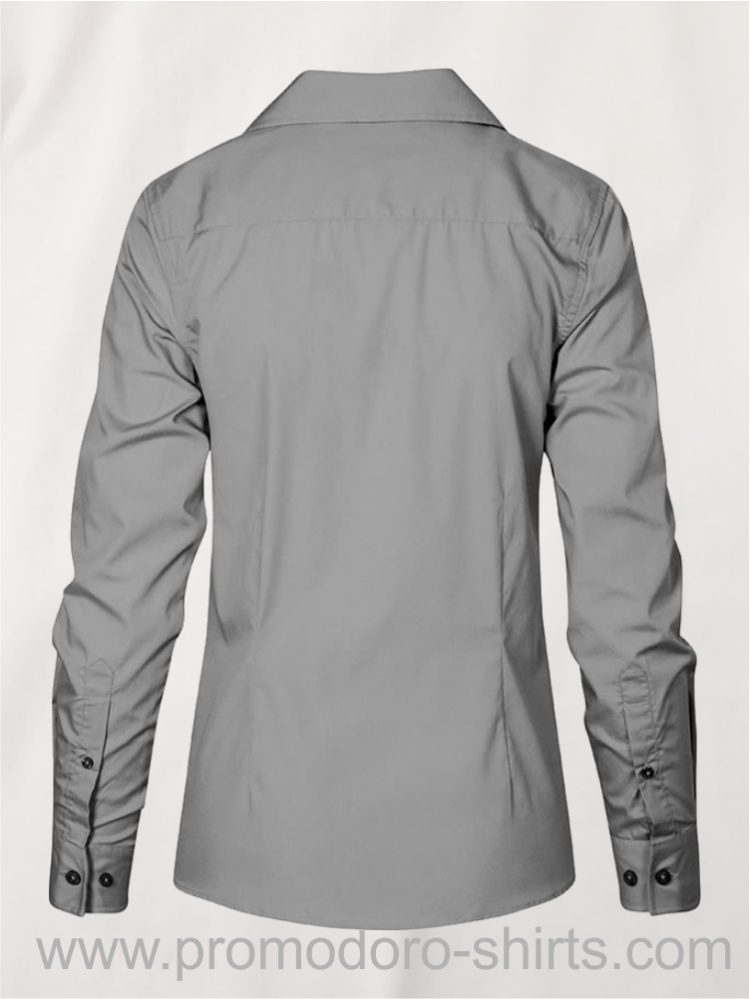 Women`s Poplin Shirt Long Sleeve-6315 – Bild 3