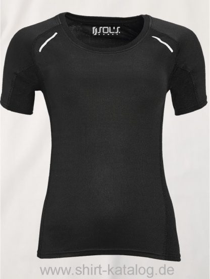 11517-Sols-Women-Short-Sleeve-Running-T-Shirt-Sydney-Black