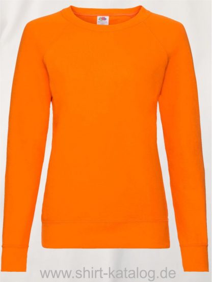 23328-Fruit-of-the-Loom-Lightweight-Raglan-Sweat-Ladies-Orange