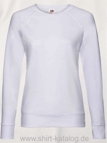 23328-Fruit-of-the-Loom-Lightweight-Raglan-Sweat-Ladies-White