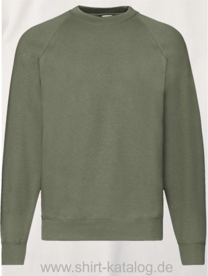 26032-Fruit-of-the-Loom-Classic-Raglan-Sweat-Classic-Olive