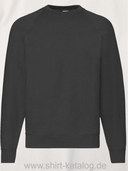 26032-Fruit-of-the-Loom-Classic-Raglan-Sweat-Schwarz