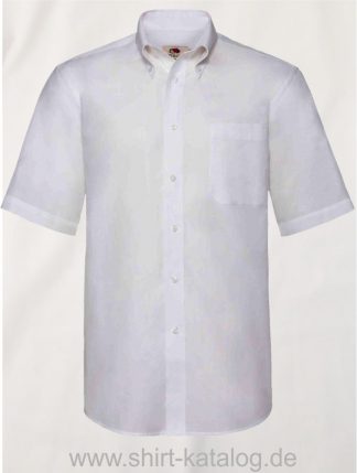 26047-Fruit-of-the-Loom-Short-Sleeve-Oxford-Shirt-Men-White