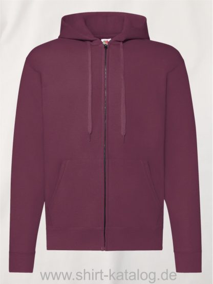 Classic-Hooded-Sweat-Jacket-Burgundy