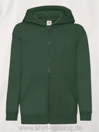 Classic-Hooded-Sweat-Jacket-Kids-Bottle-Green