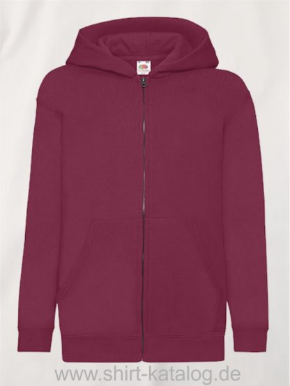 Classic-Hooded-Sweat-Jacket-Kids-Burgundy
