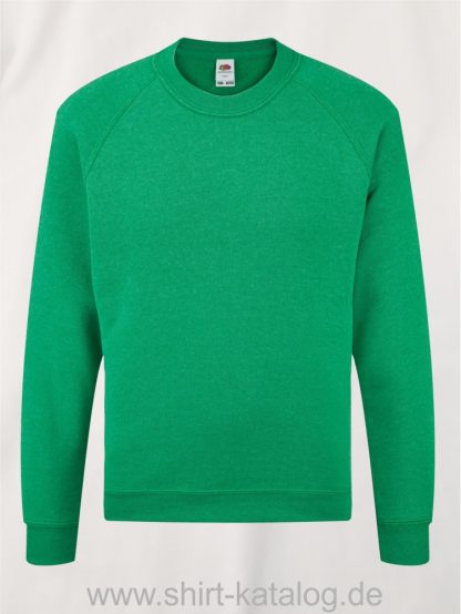Classic-Raglan-Sweat-Kids-Heather-Green