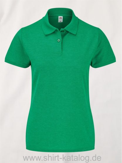 LADIES-6535-POLO-Heather-Green