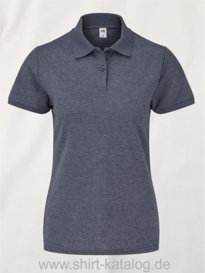 LADIES-6535-POLO-Heather-Navy