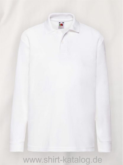 Long-Sleeve -6535-Polo-Kids-White