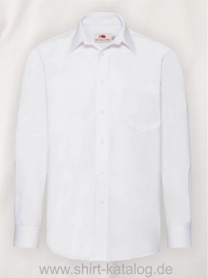 Men´s-Long -Sleeve-Poplin-Shirt-White