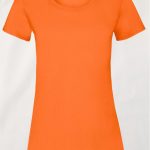 16142-Fruit-Of-The-Loom-Valueweight-V-Neck-T-Lady-Fit-Orange