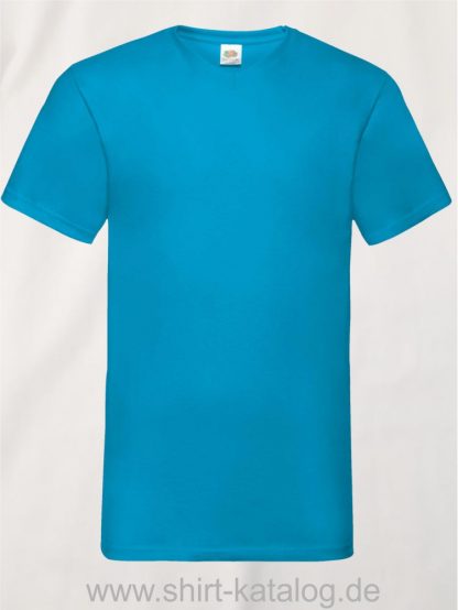 23265-Fruit-Of-The-Loom-Valueweight-V-Neck-T-Azure-Blue
