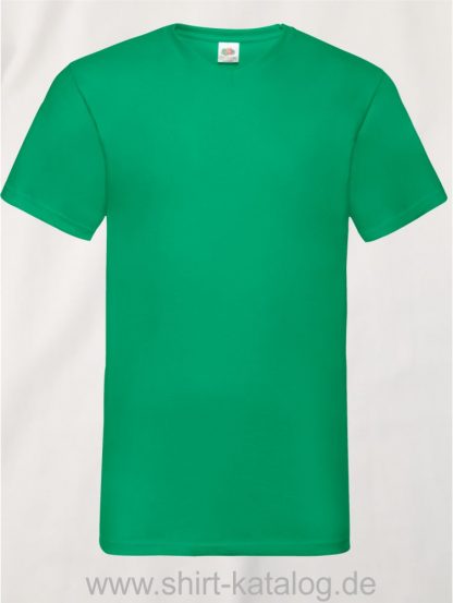 23265-Fruit-Of-The-Loom-Valueweight-V-Neck-T-Kelly-Green
