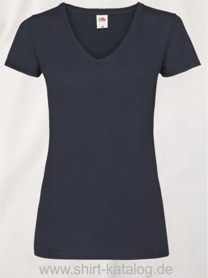 23265-Fruit-Of-The-Loom-Valueweight-V-Neck-T-Lady-Fit-Deep-Navy