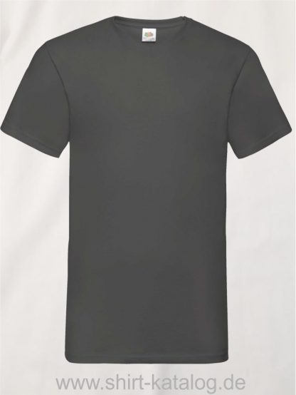 23265-Fruit-Of-The-Loom-Valueweight-V-Neck-T-Light-Grey