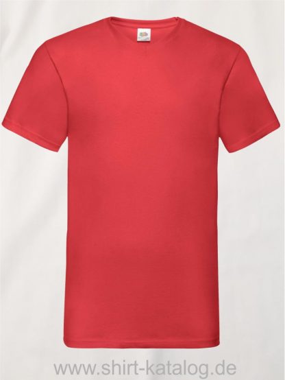 23265-Fruit-Of-The-Loom-Valueweight-V-Neck-T-Red