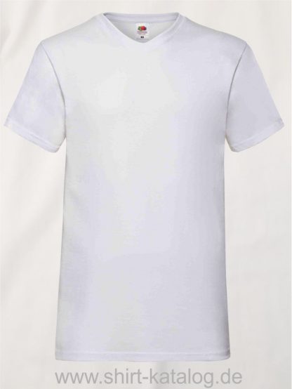 23265-Fruit-Of-The-Loom-Valueweight-V-Neck-T-Weiss