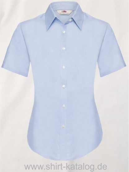 26045-Fruit-of-the-Loom-Short-Sleeve-Oxford-Shirt-Lady-Fit-Oxford-Blue