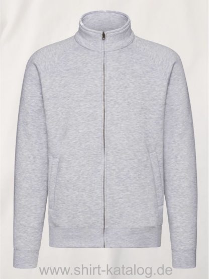 26049-fruit-of-the-loom-premium-sweatjacke-heather-grey