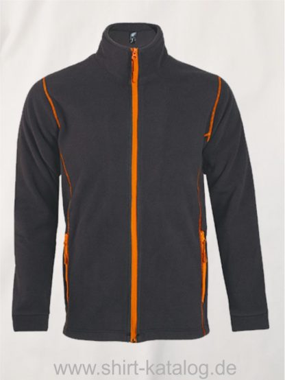 27516-Micro-Fleece-Zipped-Jacket-Nova-Men-charcoal-grey-orange