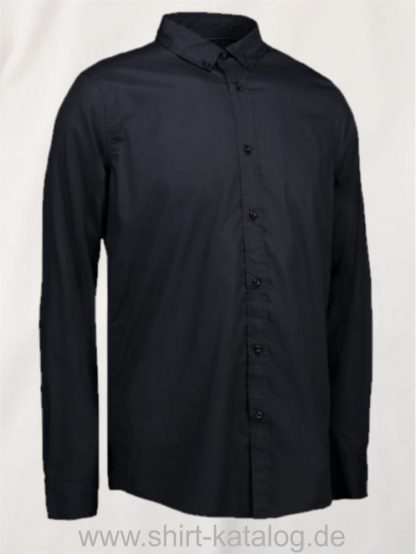 27602-ID-Identity-Casual Stretch Hemd-0240-Black
