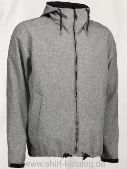 29348-ID-Identity-Casual-Soft-Shell-Herrenjacke-Kapuze-Graumeliert-Grey-Melange