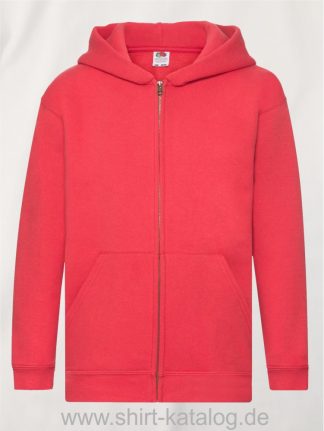 Premium-Hooded-Sweat-Jacket-Kids-Red