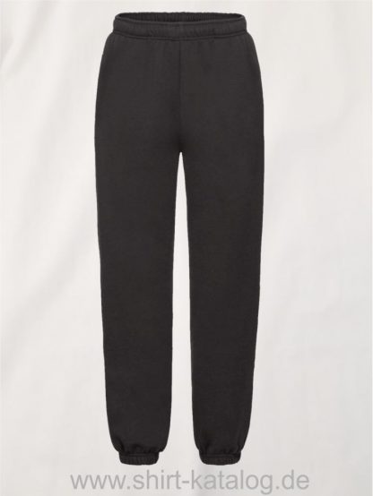 23336-Fruit-of-the-Loom-Premium-Elasticated-Cuff-Jog-Pants-Kids-Black