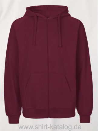 Mens-Zip-Hoodie-Bordeaux-NE63301