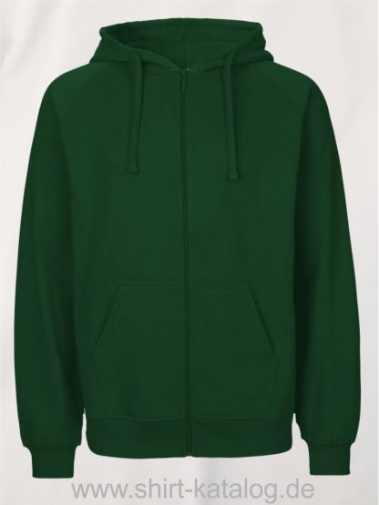 Mens-Zip-Hoodie-Bottle-Green-NE63301