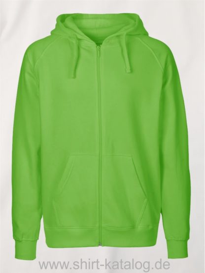 Mens-Zip-Hoodie-Lime-NE63301