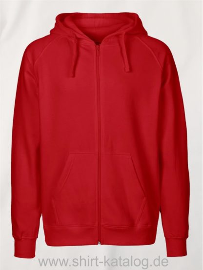 Mens-Zip-Hoodie-Red-NE63301