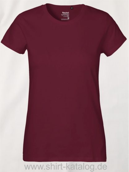 Neutral-Ladies-Classic-T-Shirt-Bordeux-NE80001