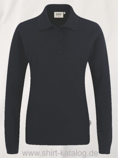 18183-Women-Longsleeve-Poloshirt MIKRALINAR-215-schwarz