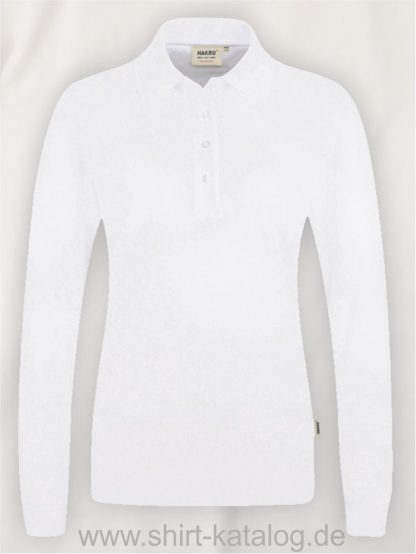 18183-Women-Longsleeve-Poloshirt MIKRALINAR-215-white