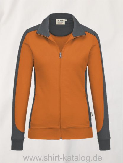 27241-damen-sweatjacke-contrast-mikralinar-277-orange-anthrazit