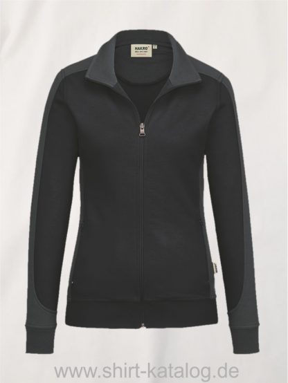 27241-damen-sweatjacke-contrast-mikralinar-277-schwarz-anthrazit